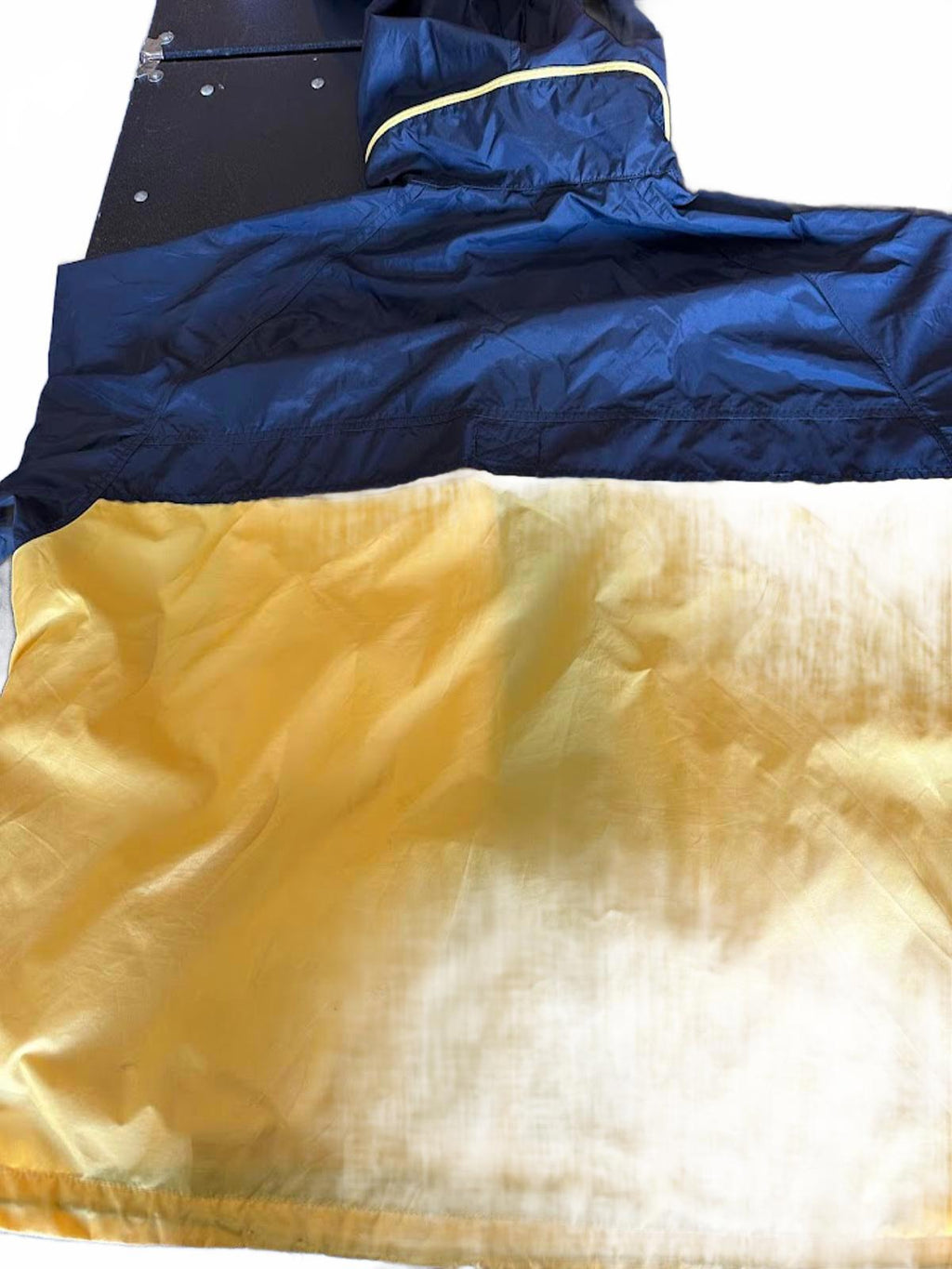Columbia Black Yellow Hooded Windbreaker Jacket