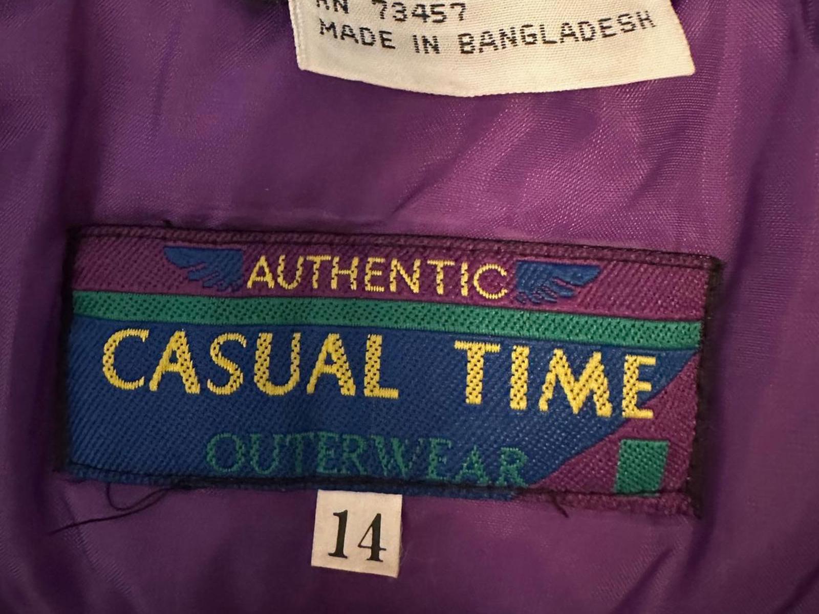 Vintage 90s Casual Time Youth Ski Jacket Size 14
