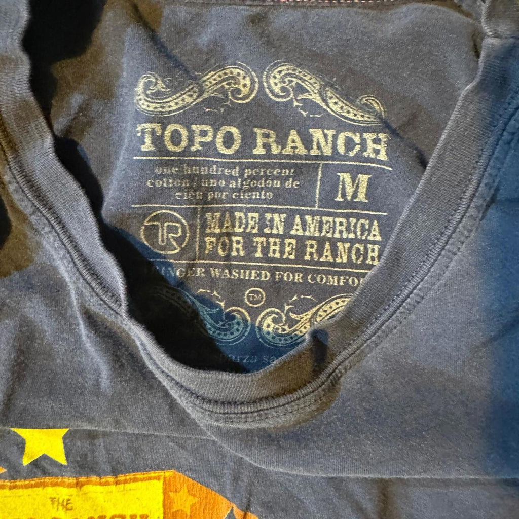 Vintage Topo Ranch Graphic T-Shirt – Medium – Made in USA