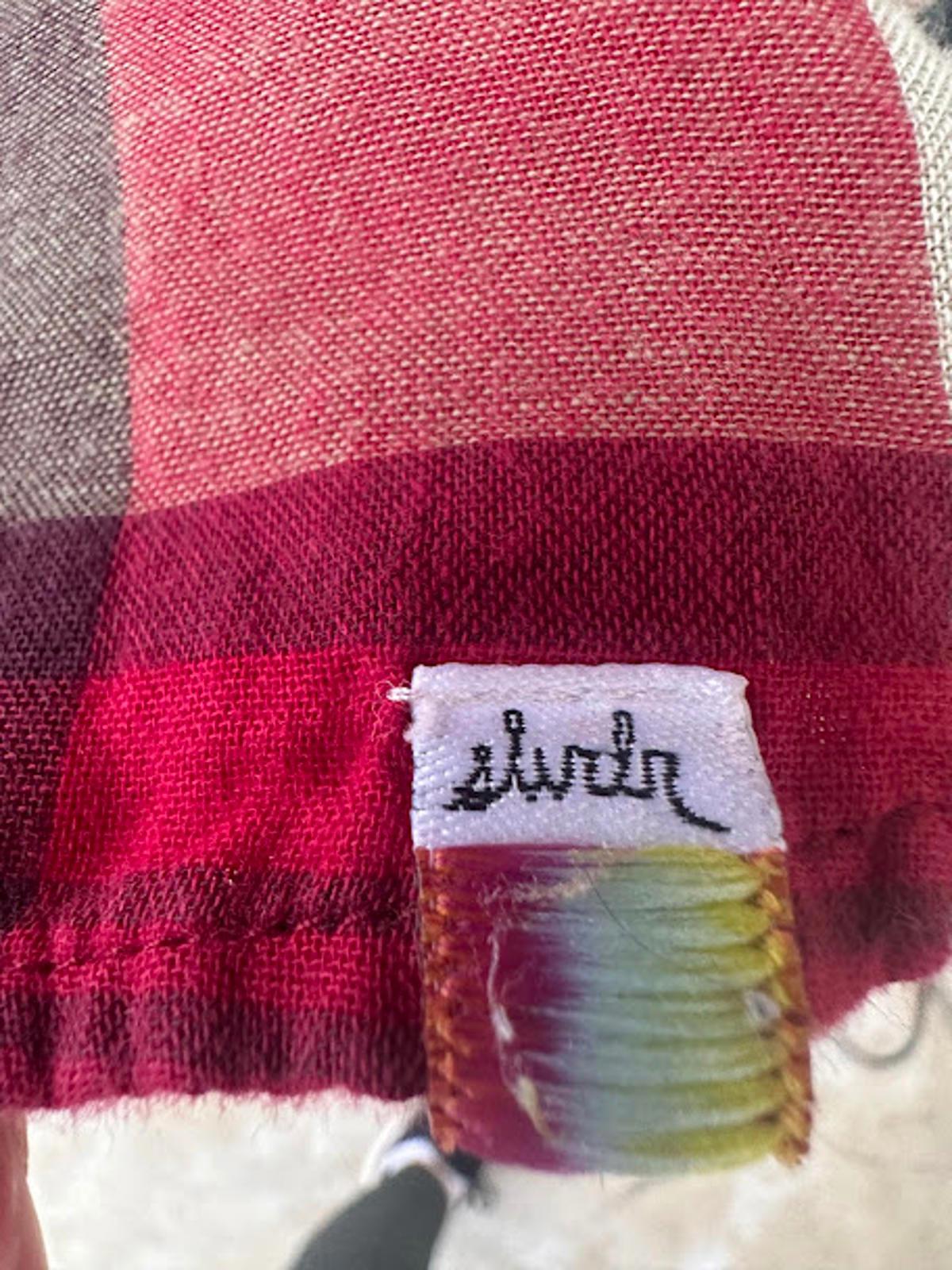 Skull XL Plaid Button Down Shirt Red Brown