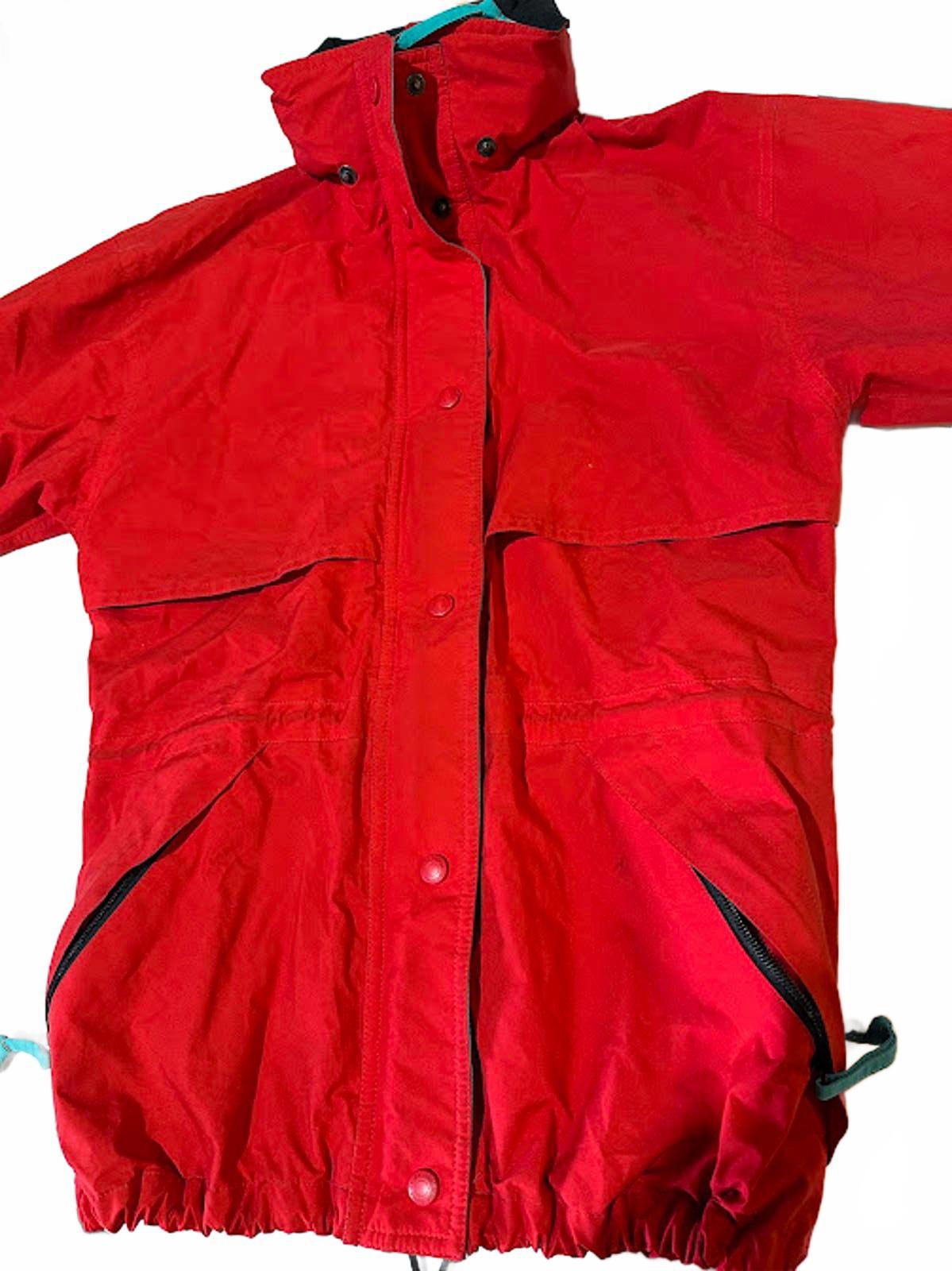 Vintage Eddie Bauer Red Ski Jacket Hooded 90s Small