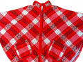 Vintage 1960s Minnesota Woolen Red Plaid Wool Cape Poncho w/ Pockets Duluth, MN