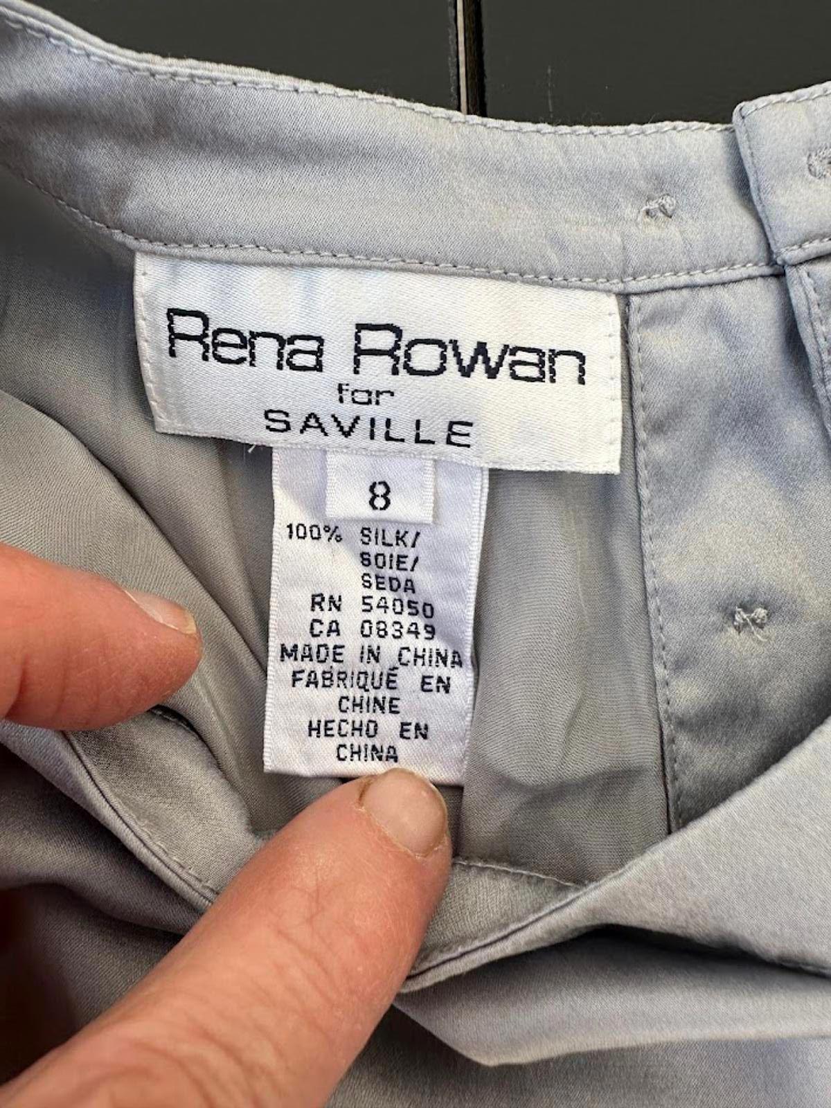 Rena Rowan Silk Gray Tee Blouse Size 8