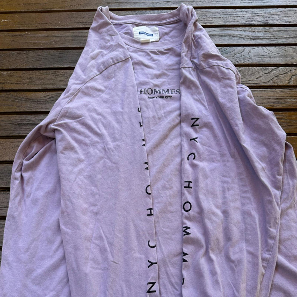 Among Equals x Hommes NYC Lavender Long Sleeve Tee – Size L