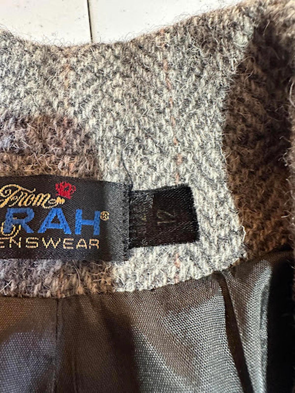 Vintage 90s Farah Wool Herringbone Blazer