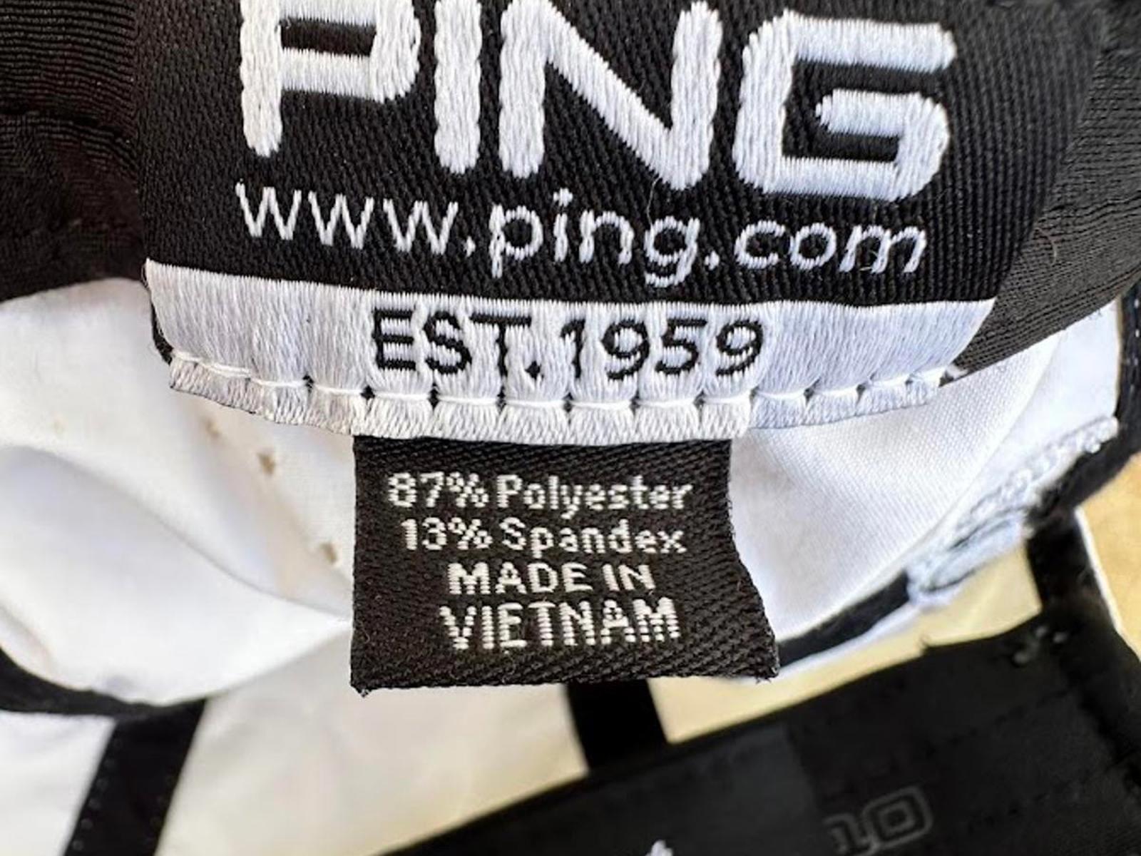 Ping White Flexfit Golf Cap 110 Tech