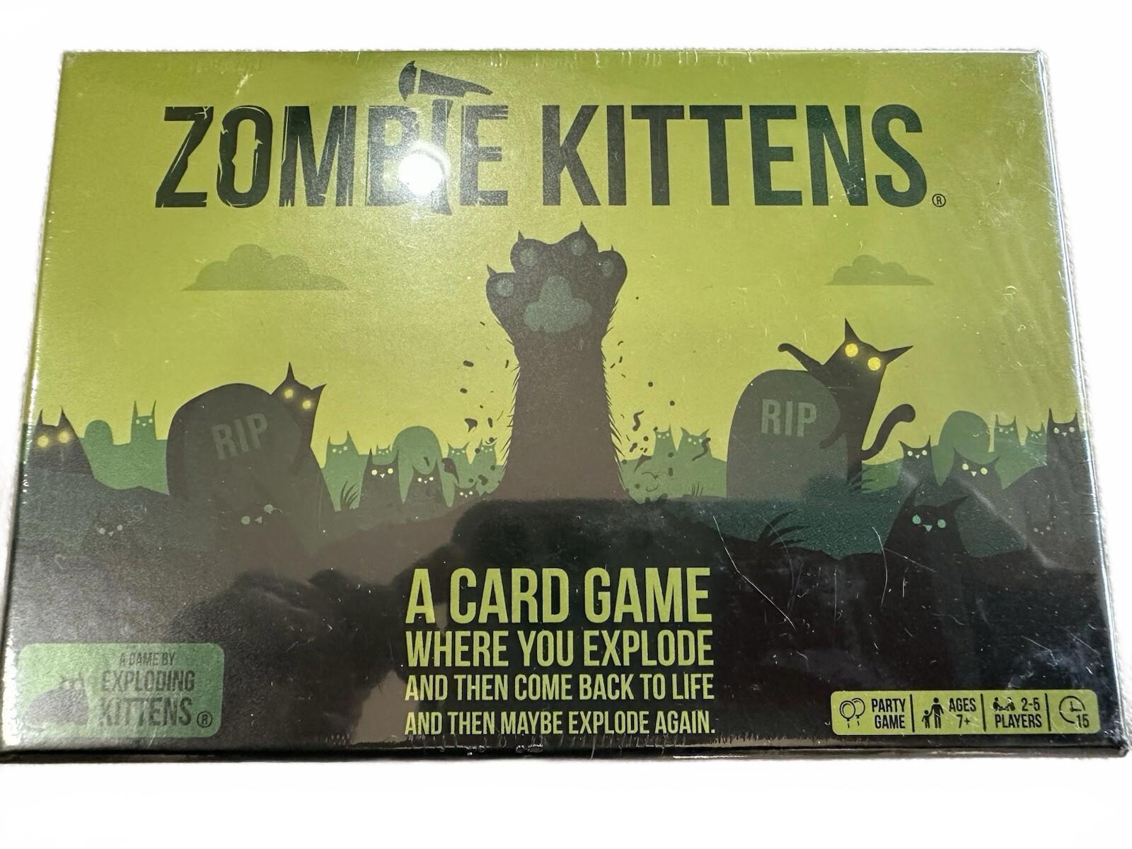 ZOMBIE KITTENS CARD PARTY GAME BY EXPLODING KITTENS 2-5 PLAYERS AGES 7+
