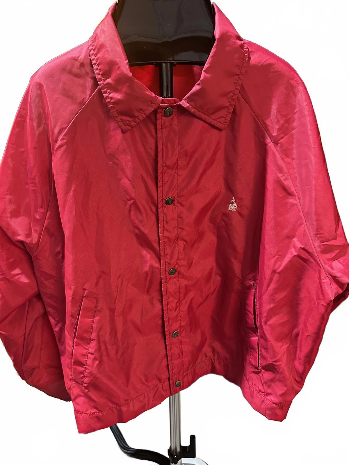 Vintage London Fog Red Nylon Coaches Jacket L USA