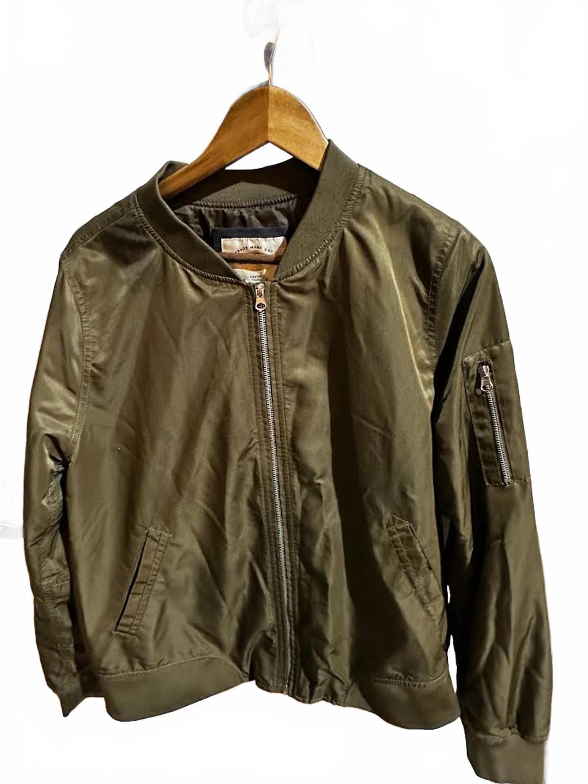 Olive Green Ci Sono Bomber Jacket Women 2X Full Zip