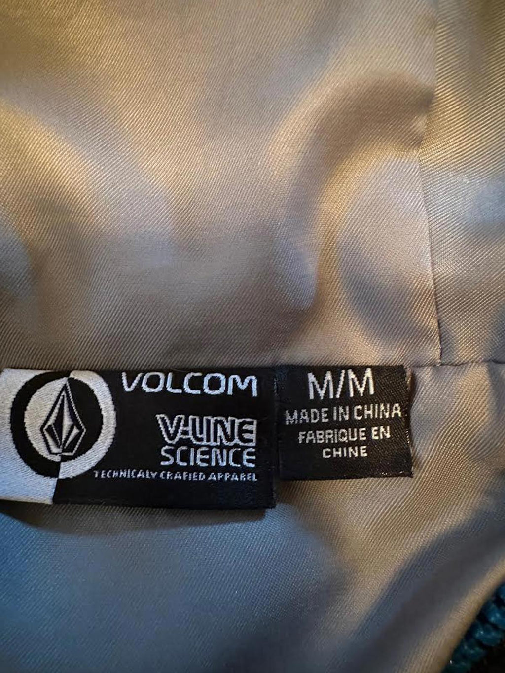 Volcom Men’s Hooded Windbreaker Jacket Blue Black M