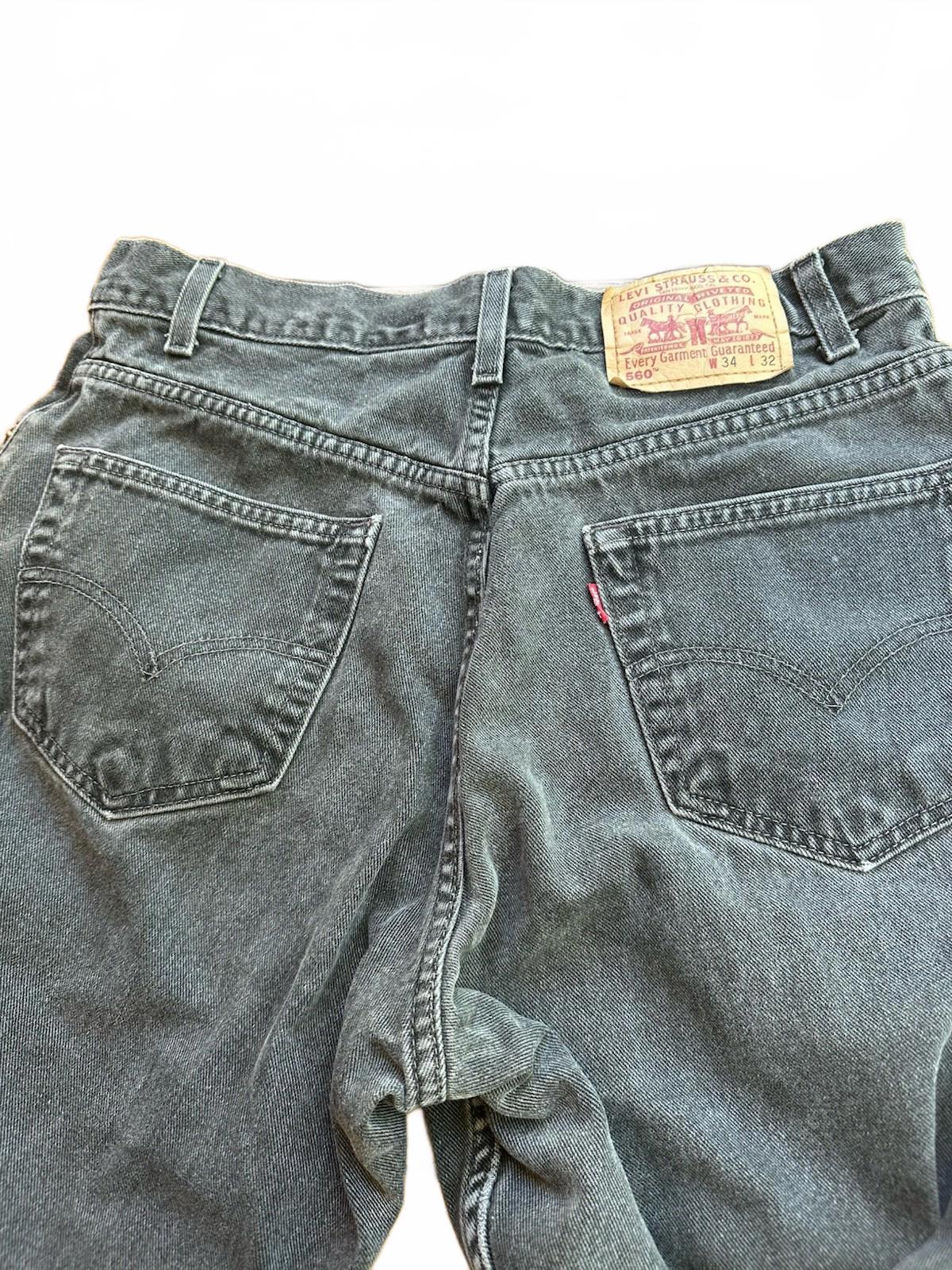 Levi's 560 Jeans Men's Size 34x32 Black Loose Fit Tapered