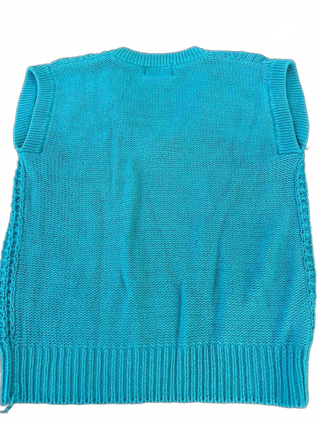 Helium Cable Knit Sweater Vest Turquoise