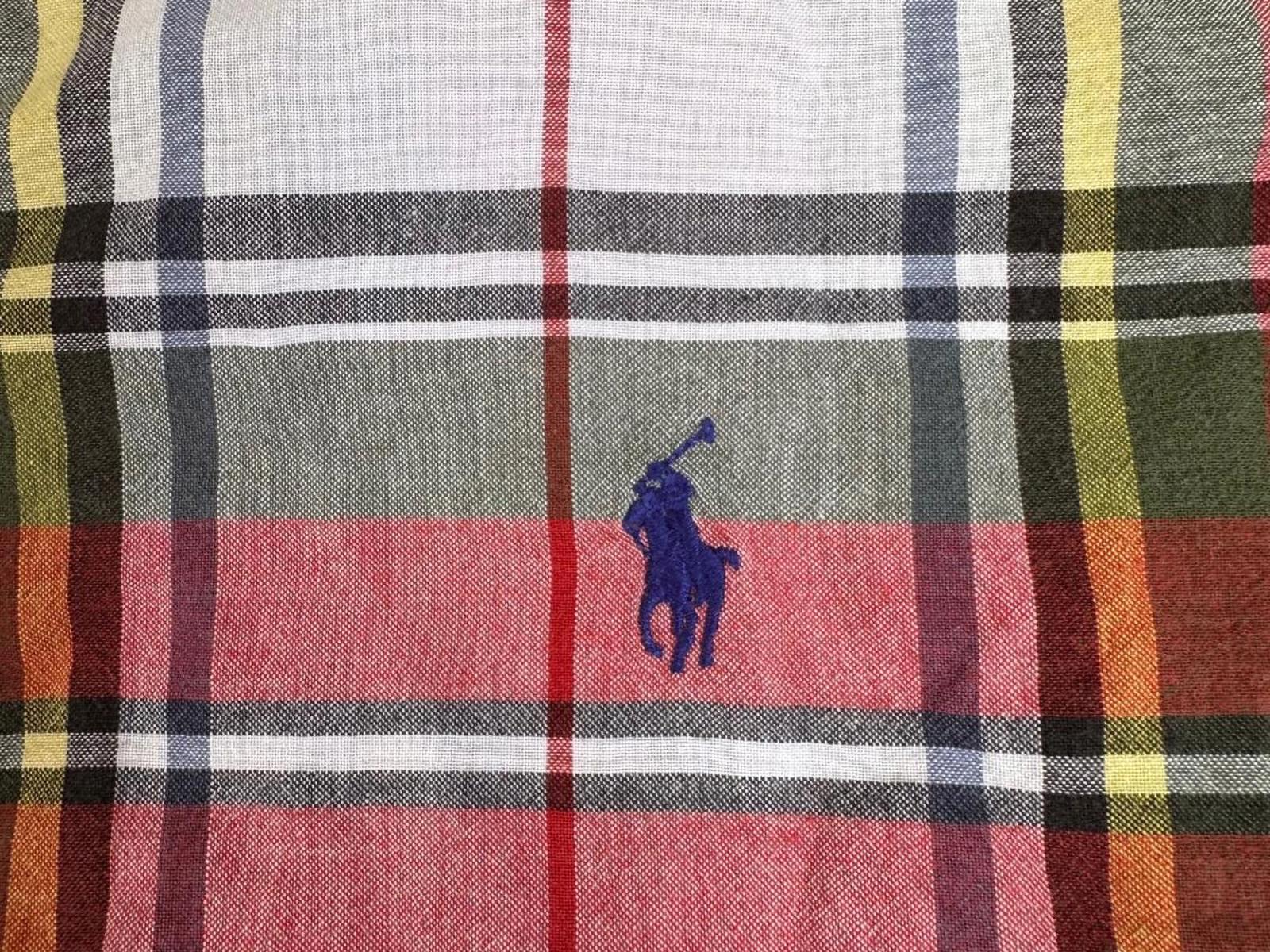 Polo Ralph Lauren Men’s Large Shirt Plaid Tartan Red Green