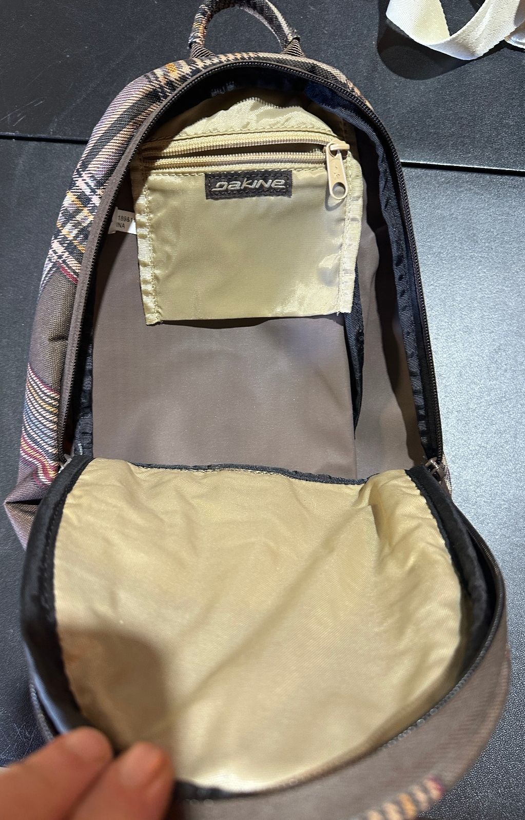 Dakine Plaid Mini Backpack Brown 14" School Travel