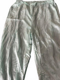 Mint Green Shimmer Pull-On Wide Leg Pants