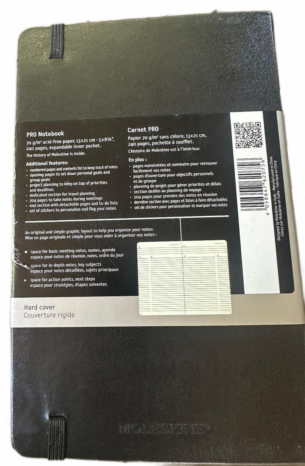 Moleskine PRO Notebook Pocket NWT Black