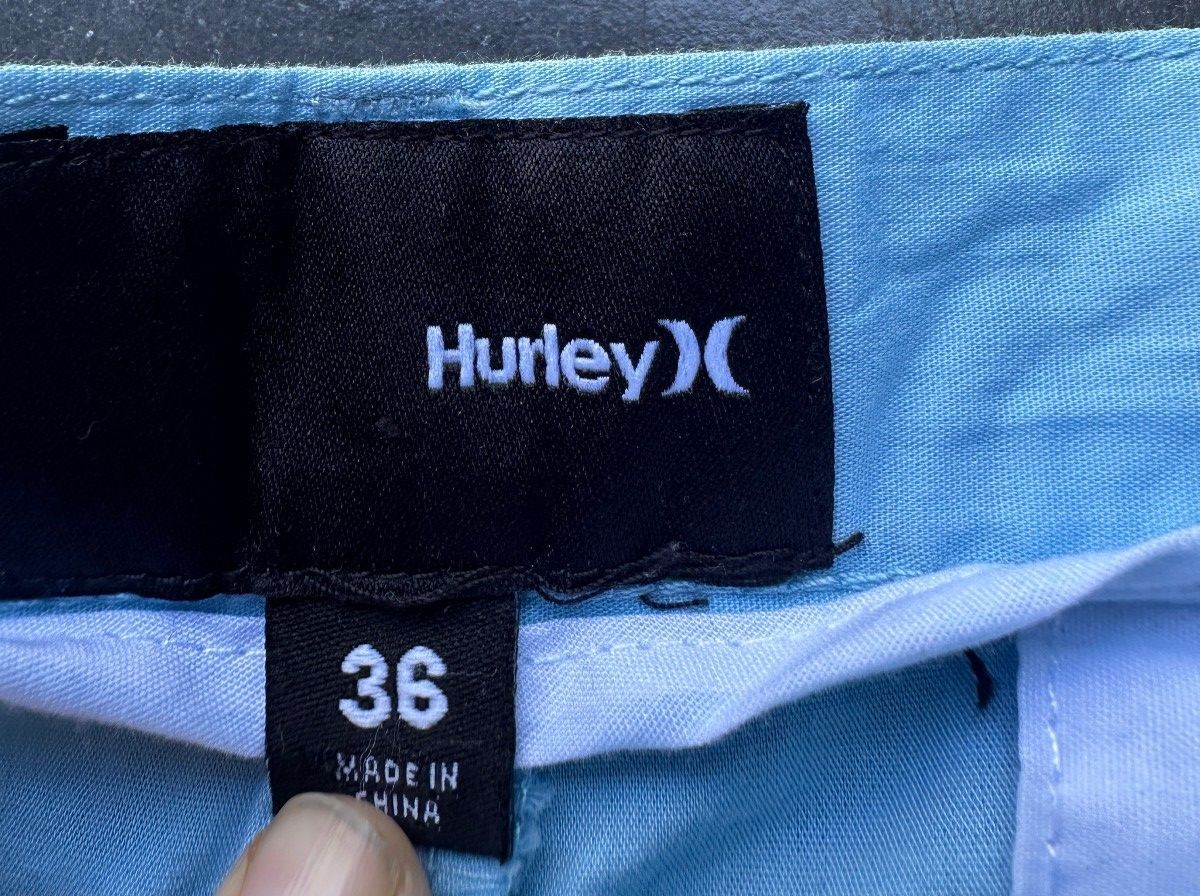 Hurley Light Blue Chino Shorts Men's 36 Casual