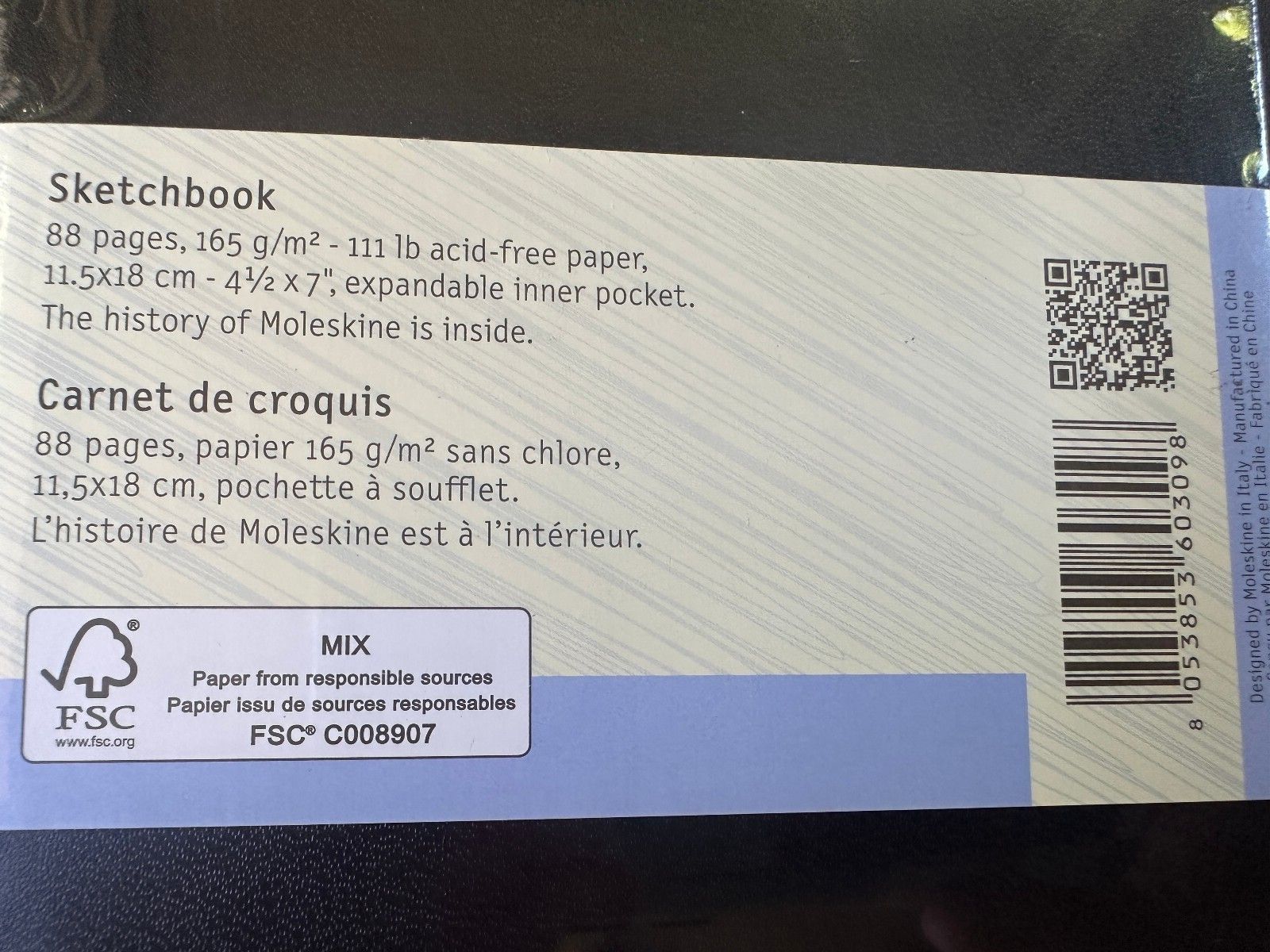 Moleskine Art Sketchbook Pocket NWT