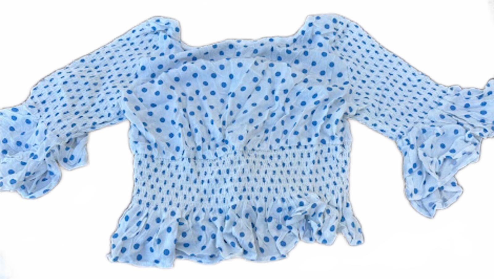 Free People Magnolia Combo Smocked Top NWT