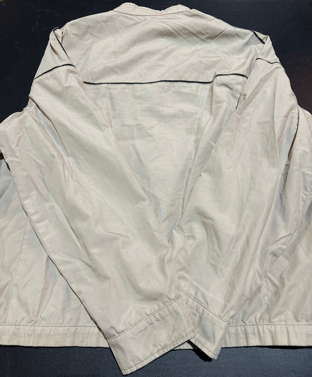 Vintage London Fog Khaki Jacket 40R Black Piping
