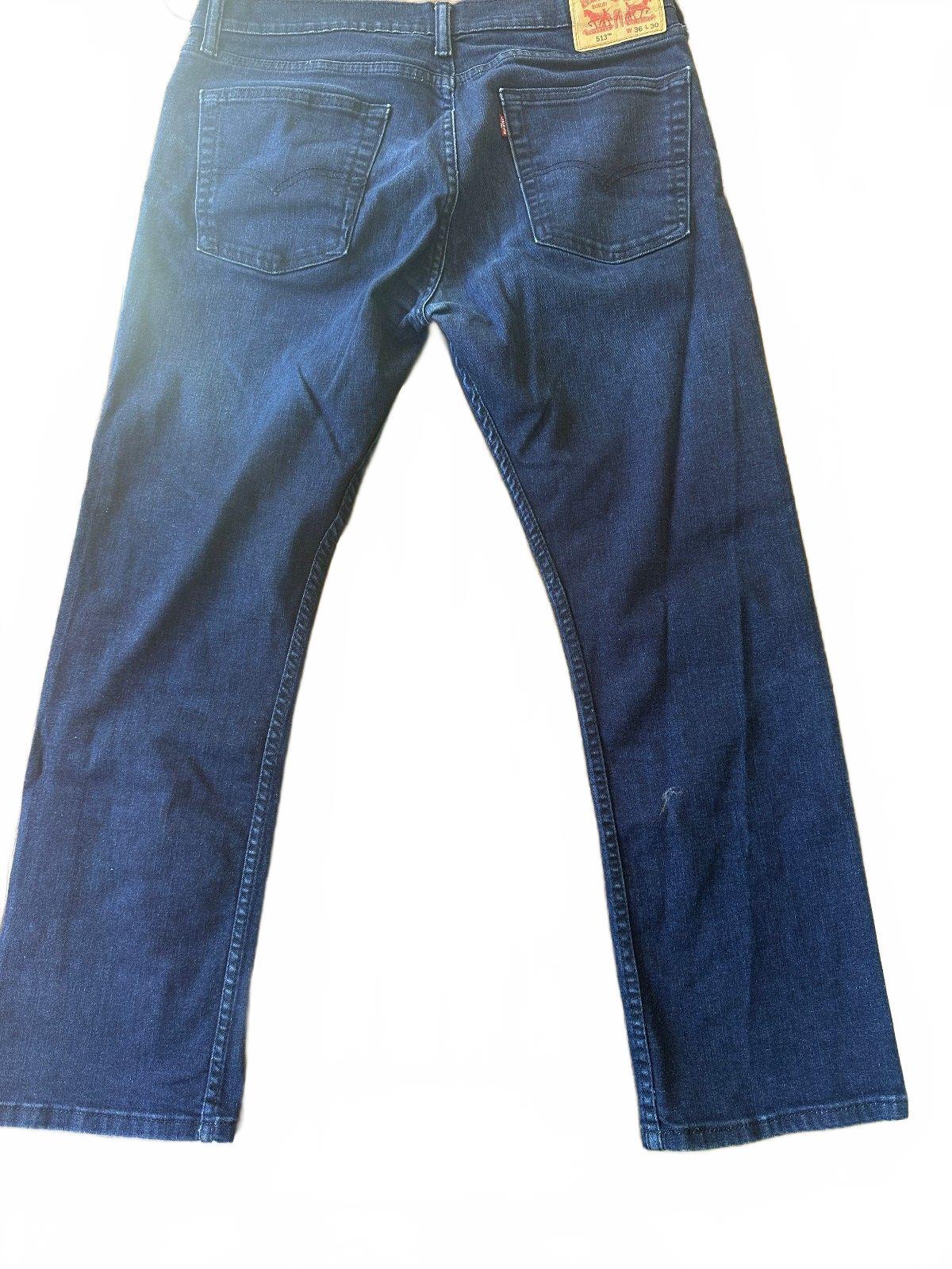 Levi's 513 Men's Slim Straight Dark Wash Jeans W36