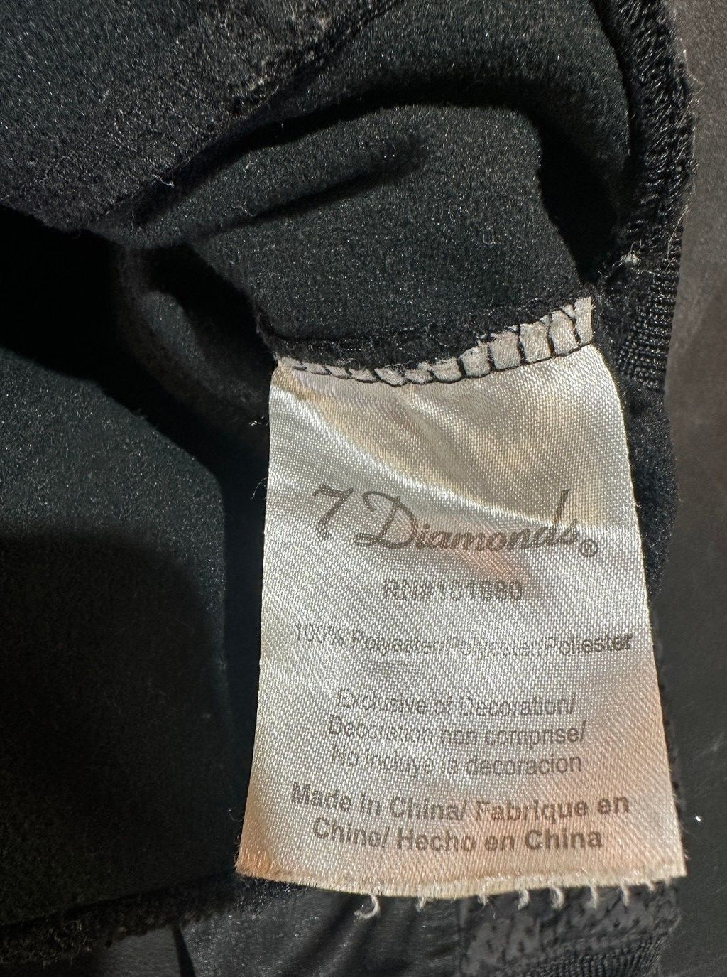 7 Diamonds Black Hooded Zip Jacket Mixed Media