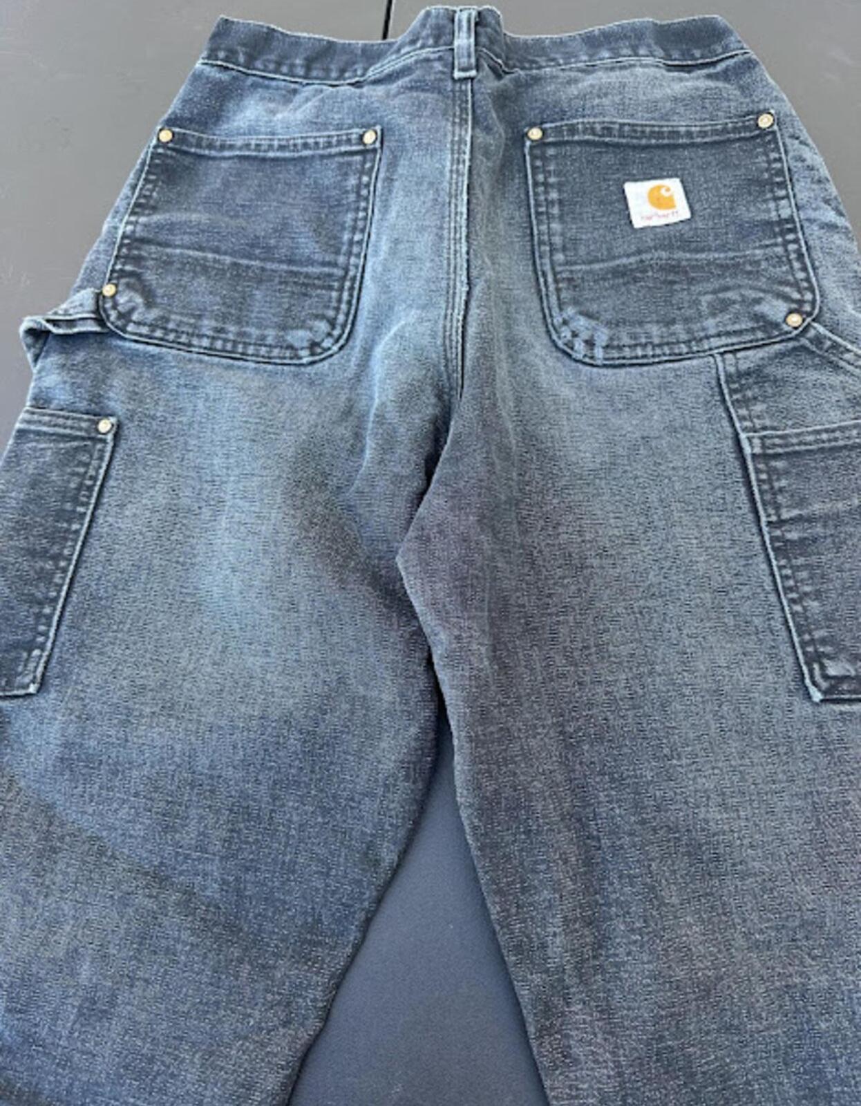 USA Carhartt Double Knee Work Jeans marked 30x34