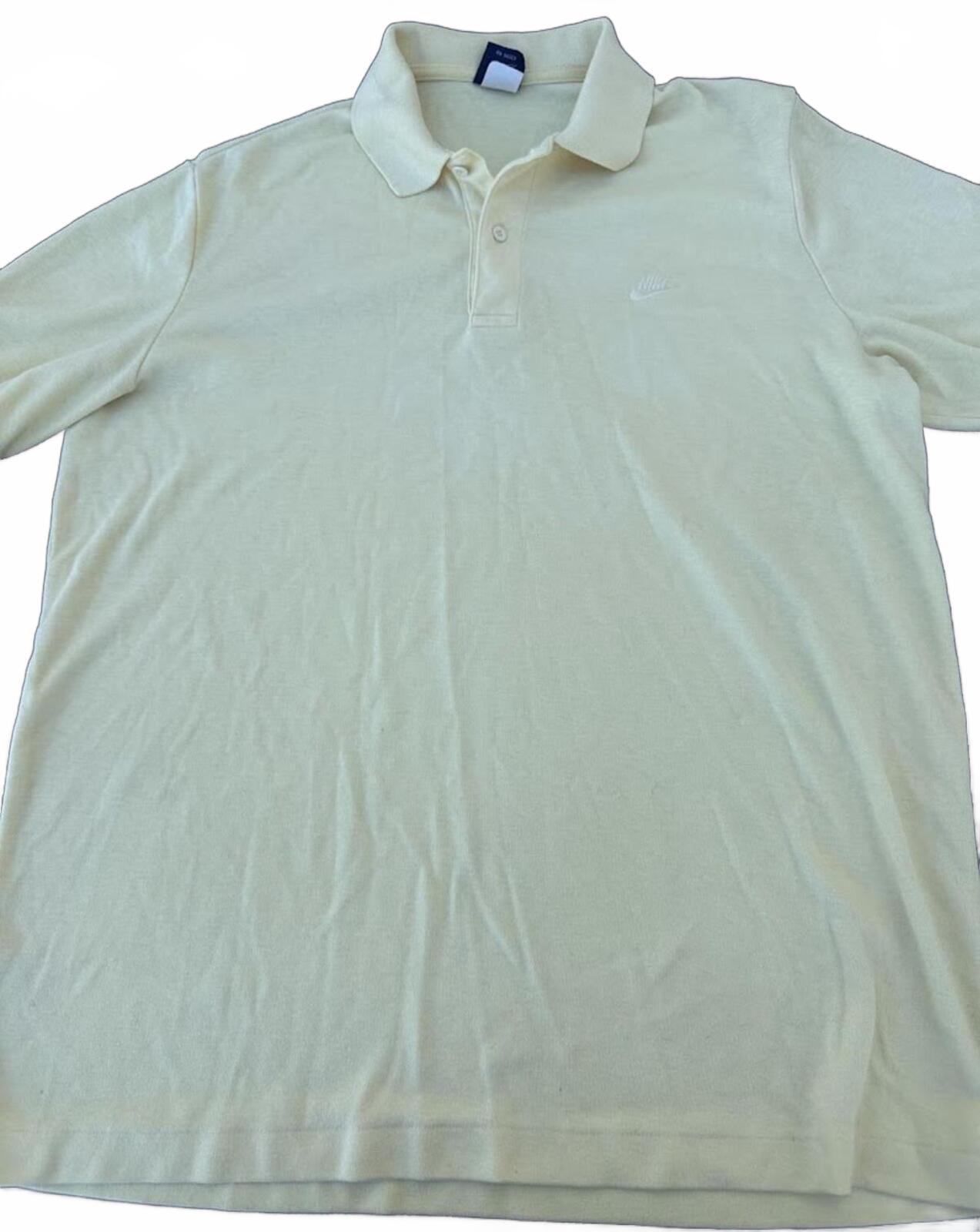 Vintage Nike Pale Yellow Polo Large