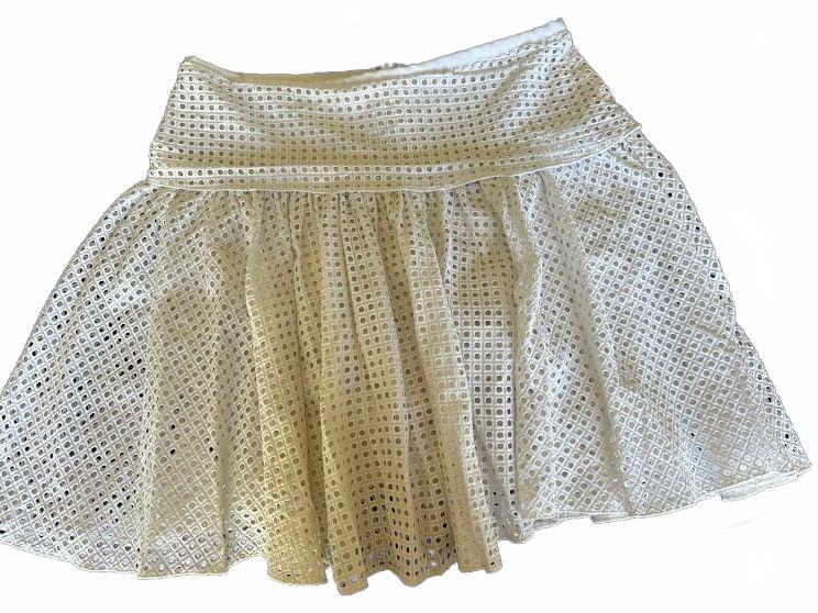 Rag & Bone White Eyelet Mini Skirt Size 0