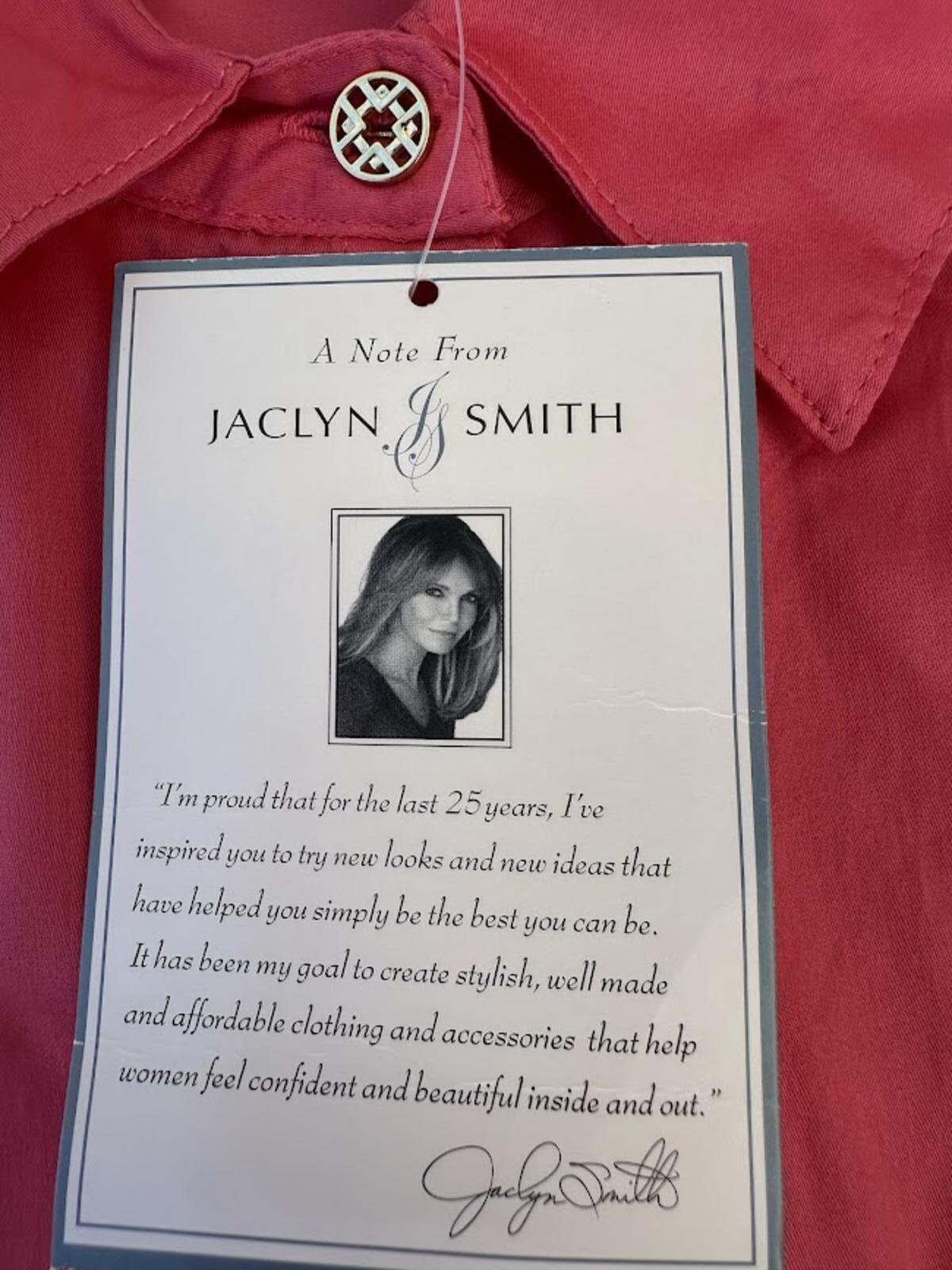 Jaclyn Smith Pink Button Shirt NWT Large