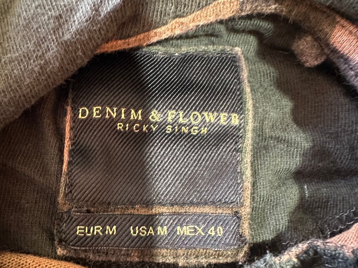 Denim & Flower Tokyo Camo Hooded Shirt Medium
