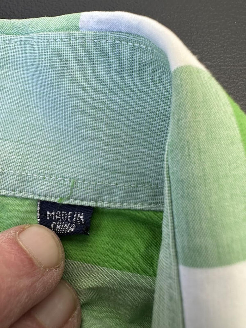 Le Tigre Check Shirt Green White L Cotton