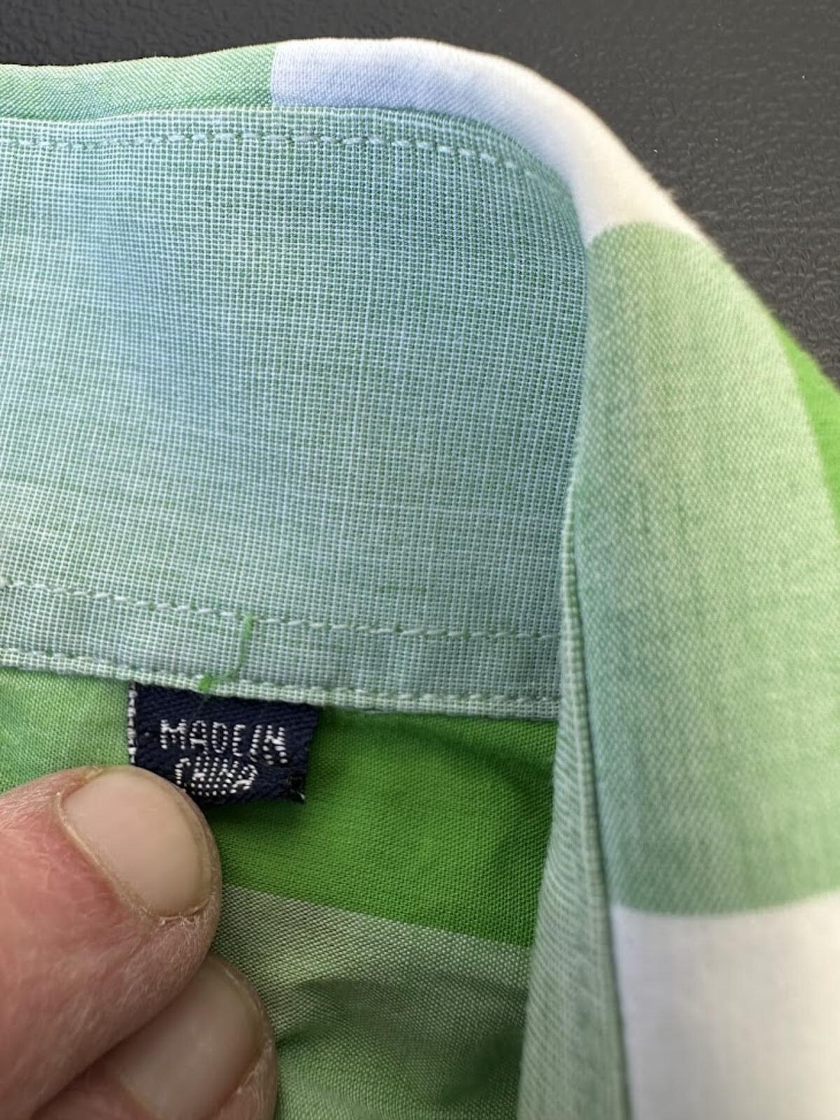 Le Tigre Check Shirt Green White L Cotton