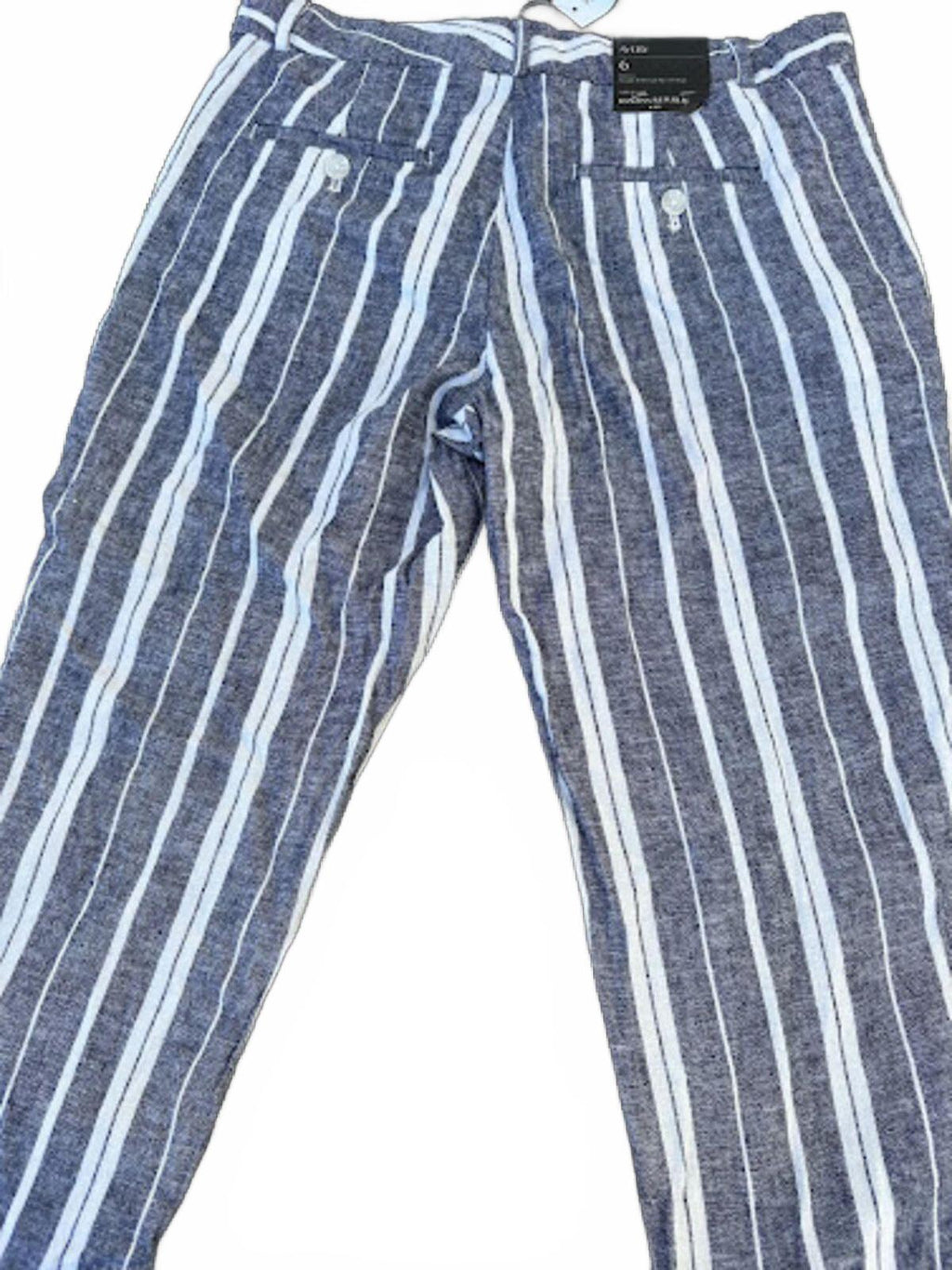 NWT Banana Republic Avery Linen Stripe Pants 6