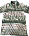 Enrico Uomo Cotton Geometric Polo Shirt Medium