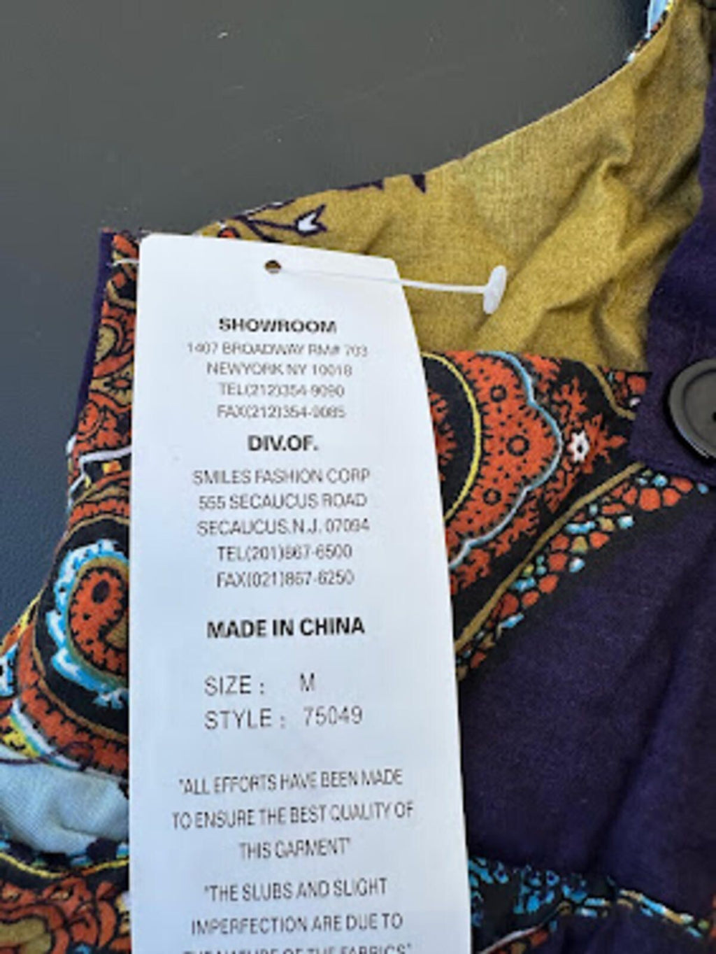 Unique Spectrum Paisley Top NWT Medium