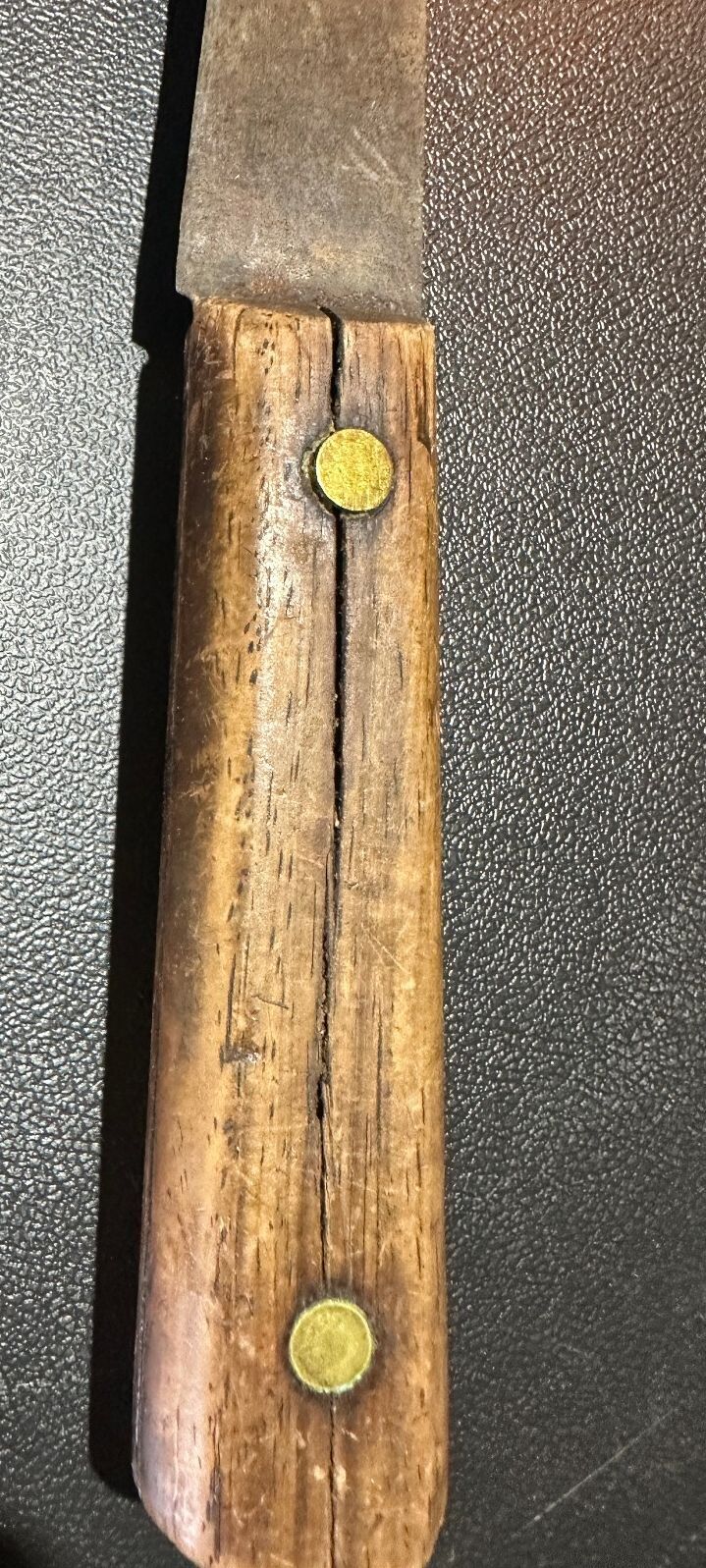 Vintage Unmarked Carbon Steel Butcher Utility Knife