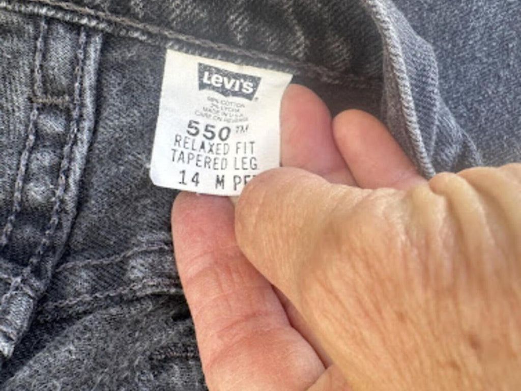 USA Levi's 550 Black Jeans 14 Petite