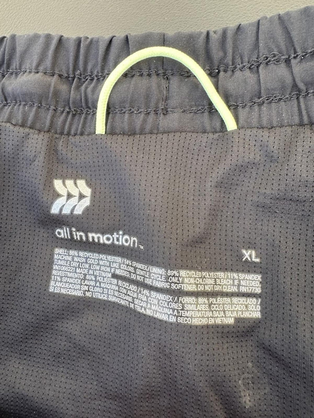 All In Motion Black Shorts XL NWT 5” Inseam