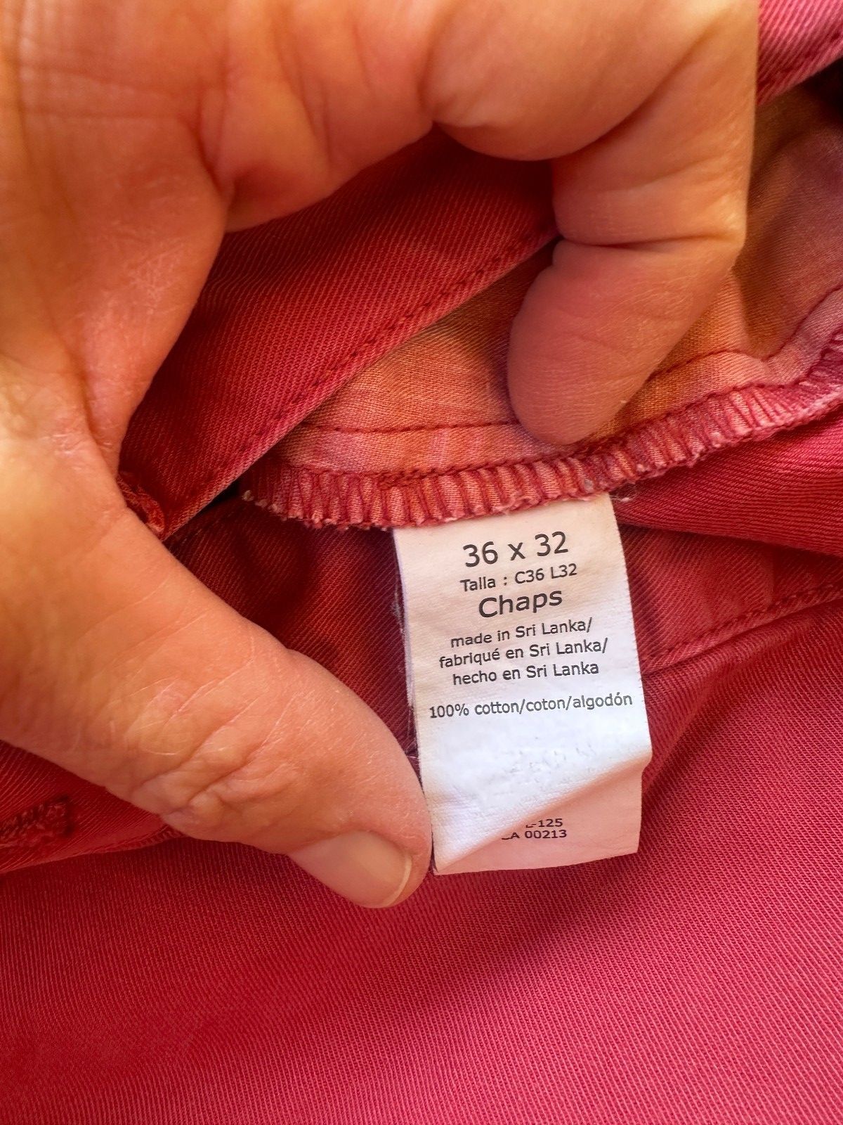 Chaps Men's Nantucket Red Chino Pants 36x32 Cotton