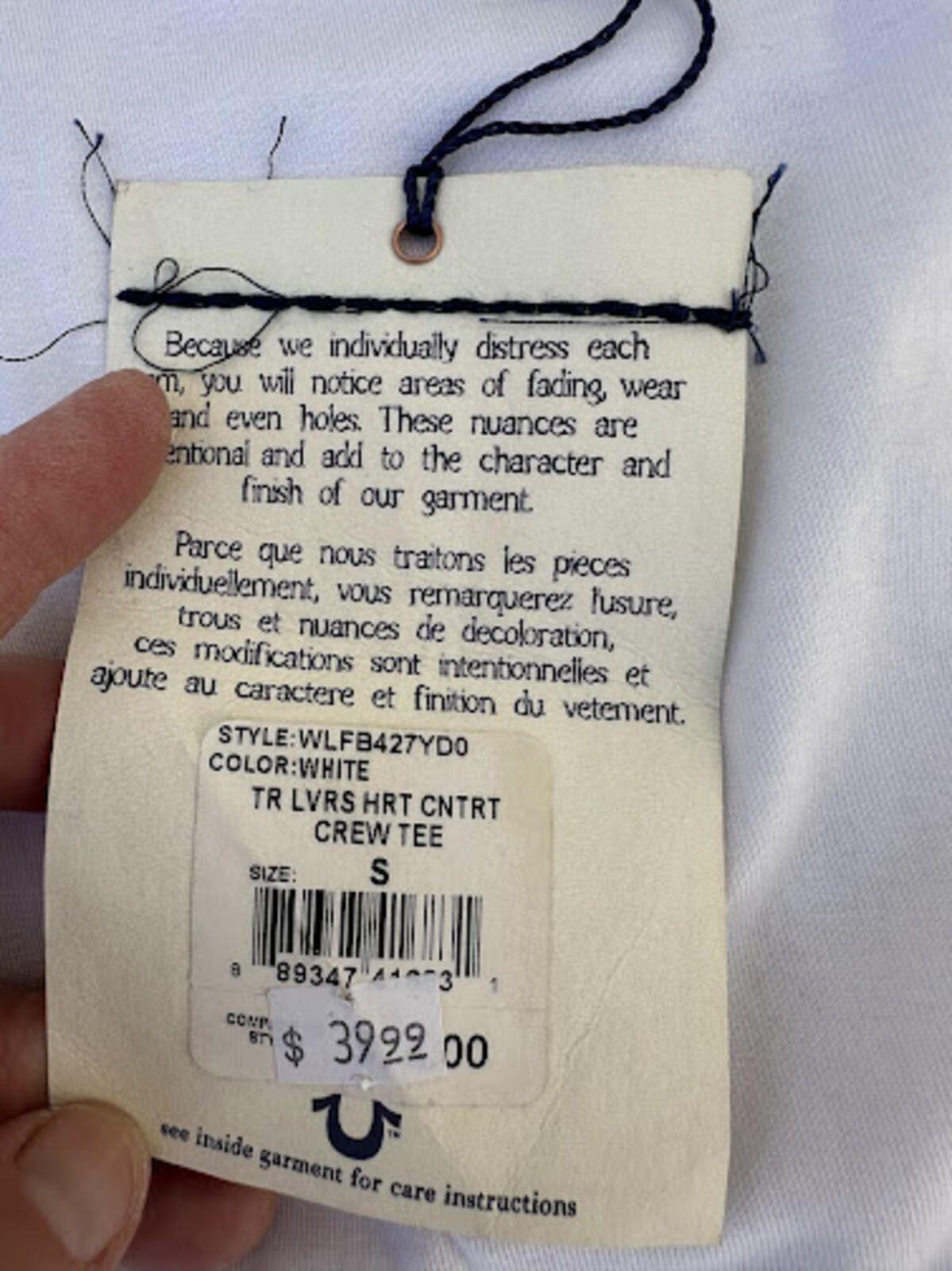 NWT True Religion "For Lovers" Tee Small 2008 piece