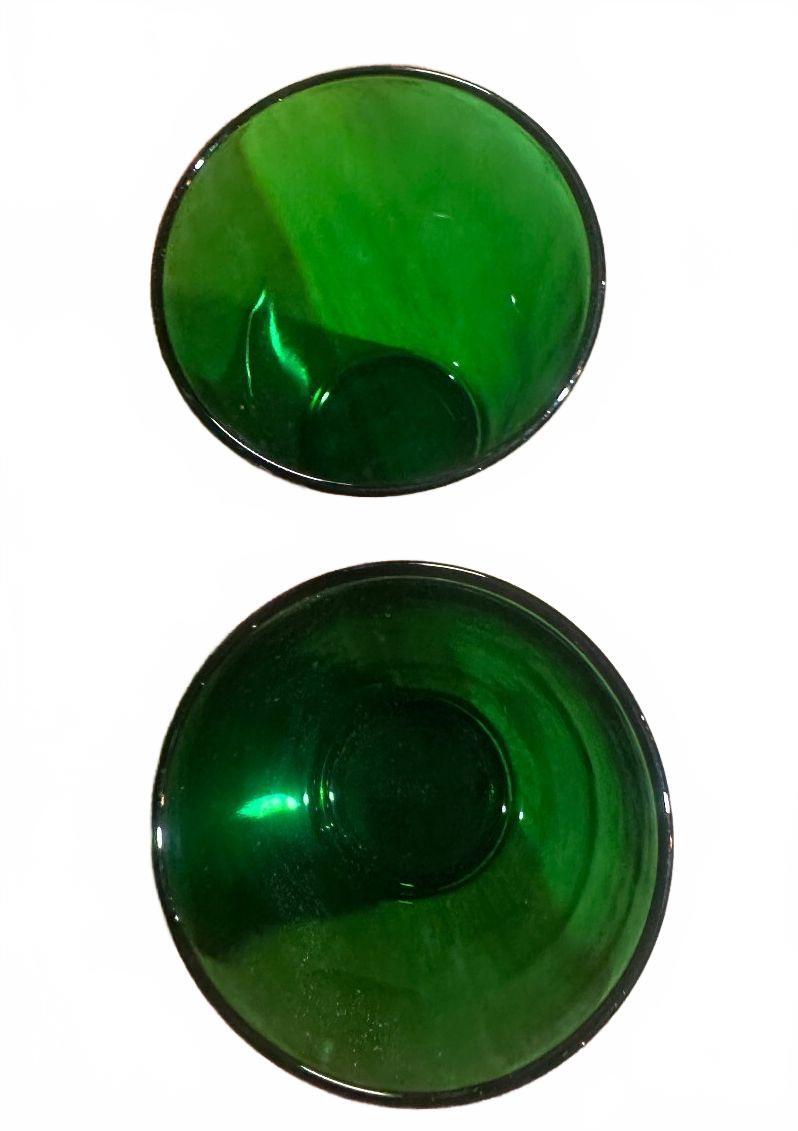 Vintage Anchor Hocking Georgian Green Tumblers Set of 2