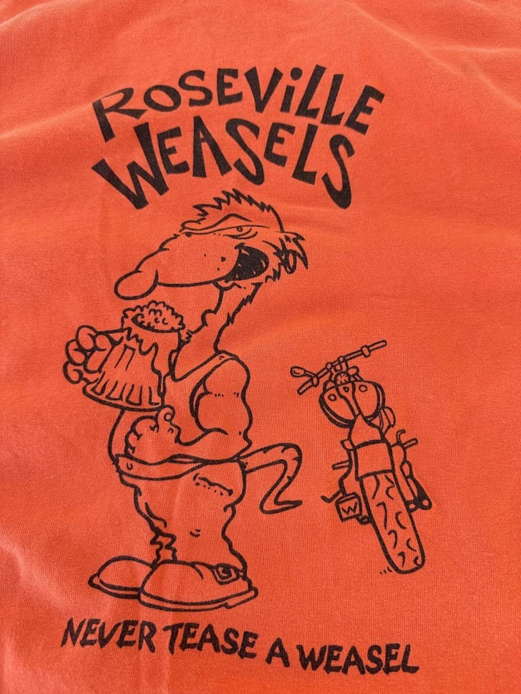 Roseville Weasels Pocket Tee Orange XL