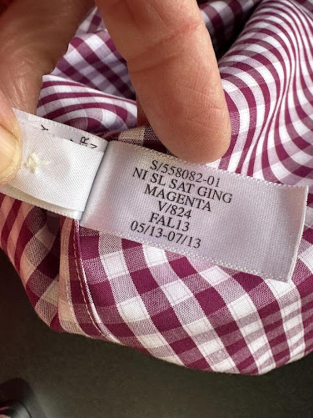 Banana Republic Gingham Shirt L NWT Slim