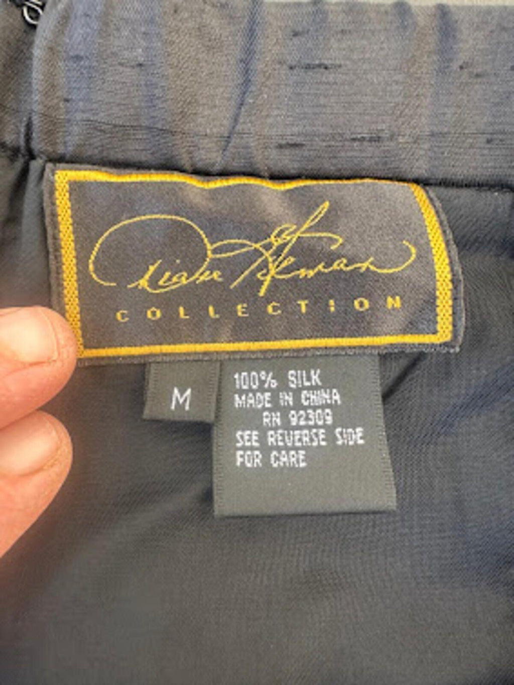Vintage Black Silk Dress Pants Medium