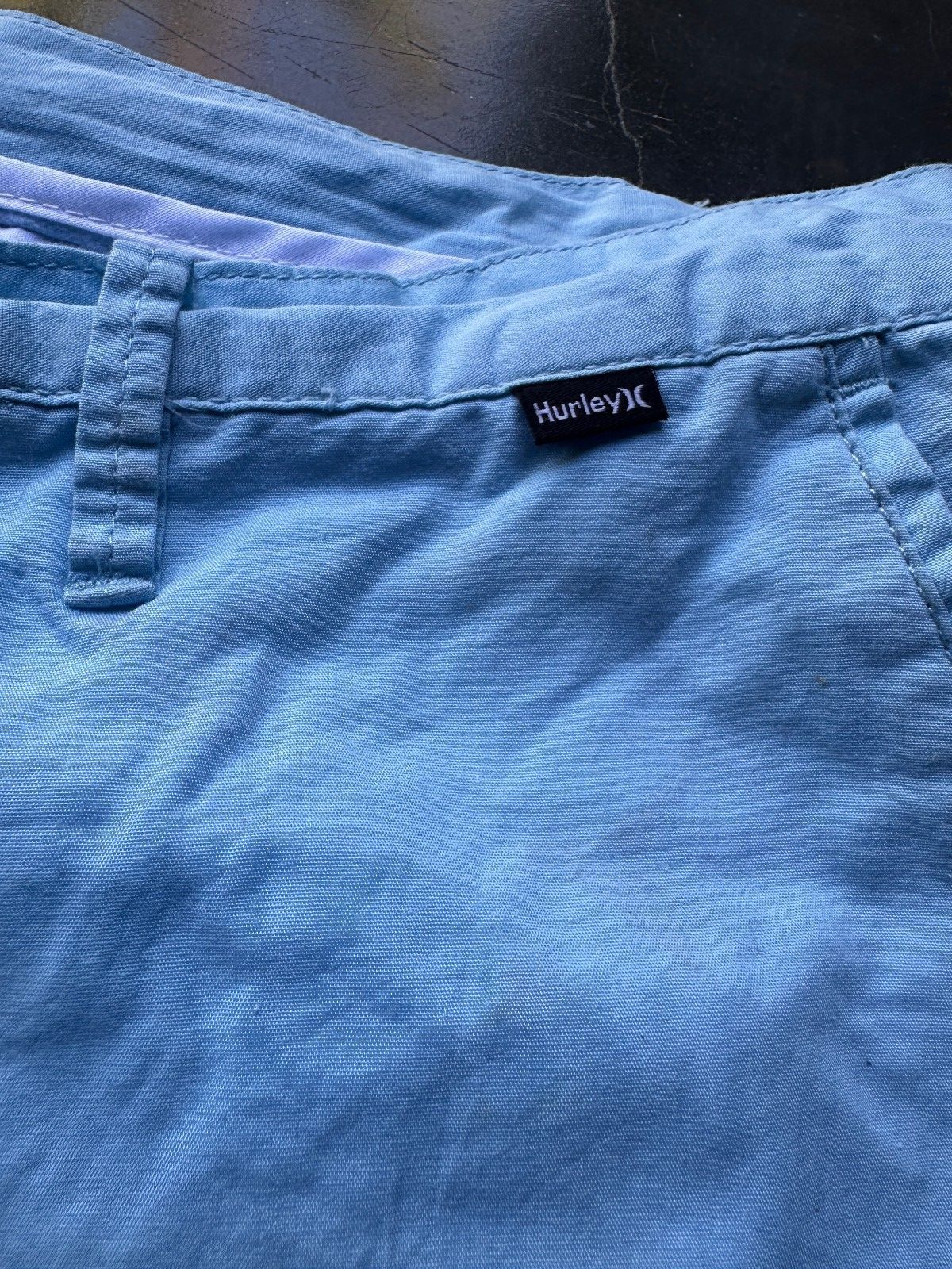 Hurley Light Blue Chino Shorts Men's 36 Casual