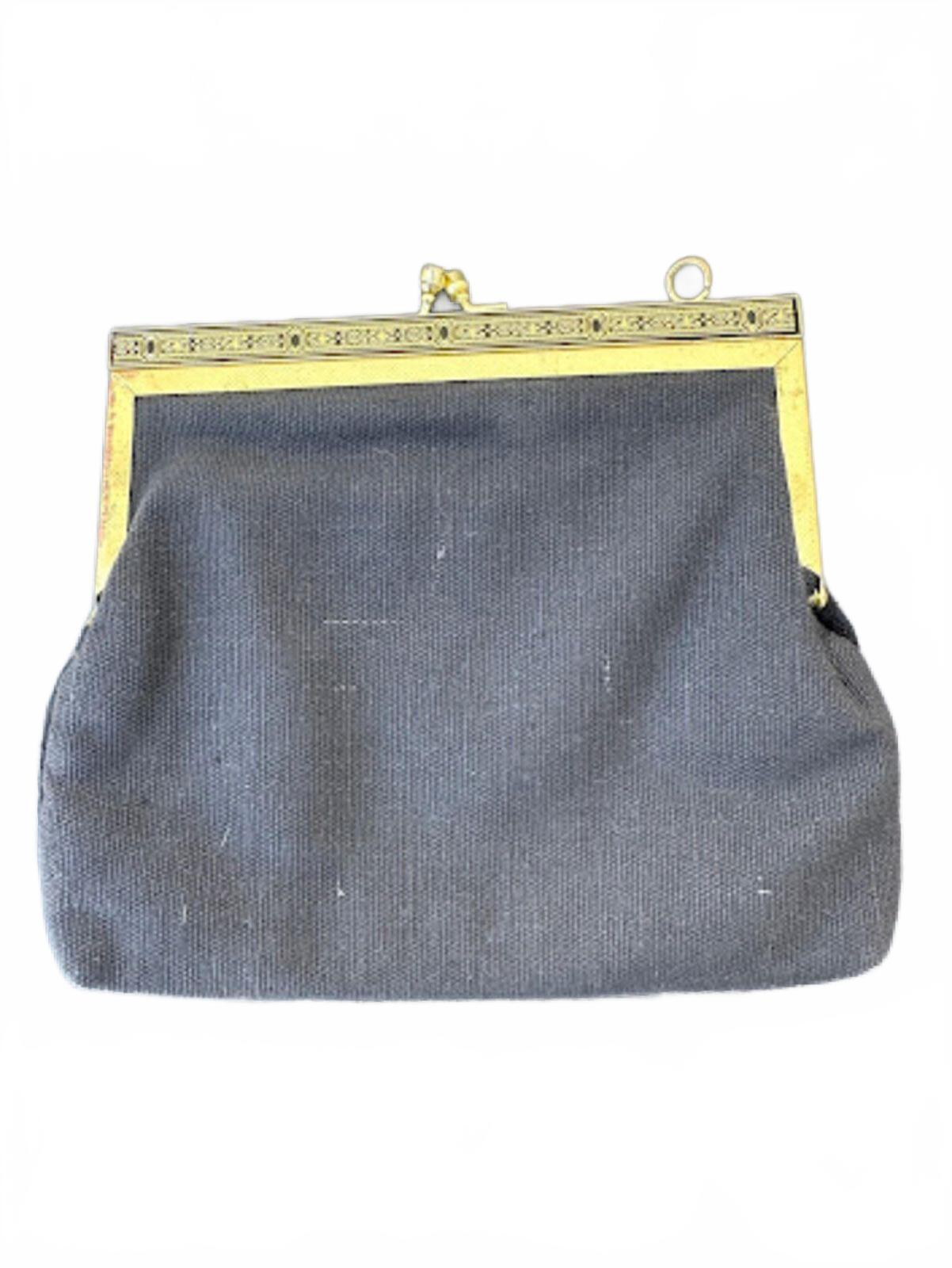 Vintage Floral Petit Point Tapestry Clutch Purse