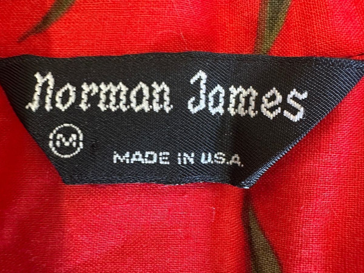 Norman James Red Hawaiian Camp Shirt USA