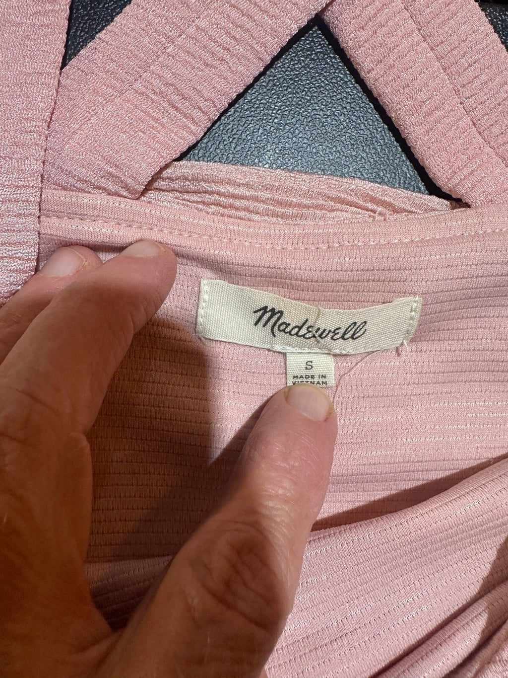 Madewell Texture & Thread Pink Tiered Tank Top S