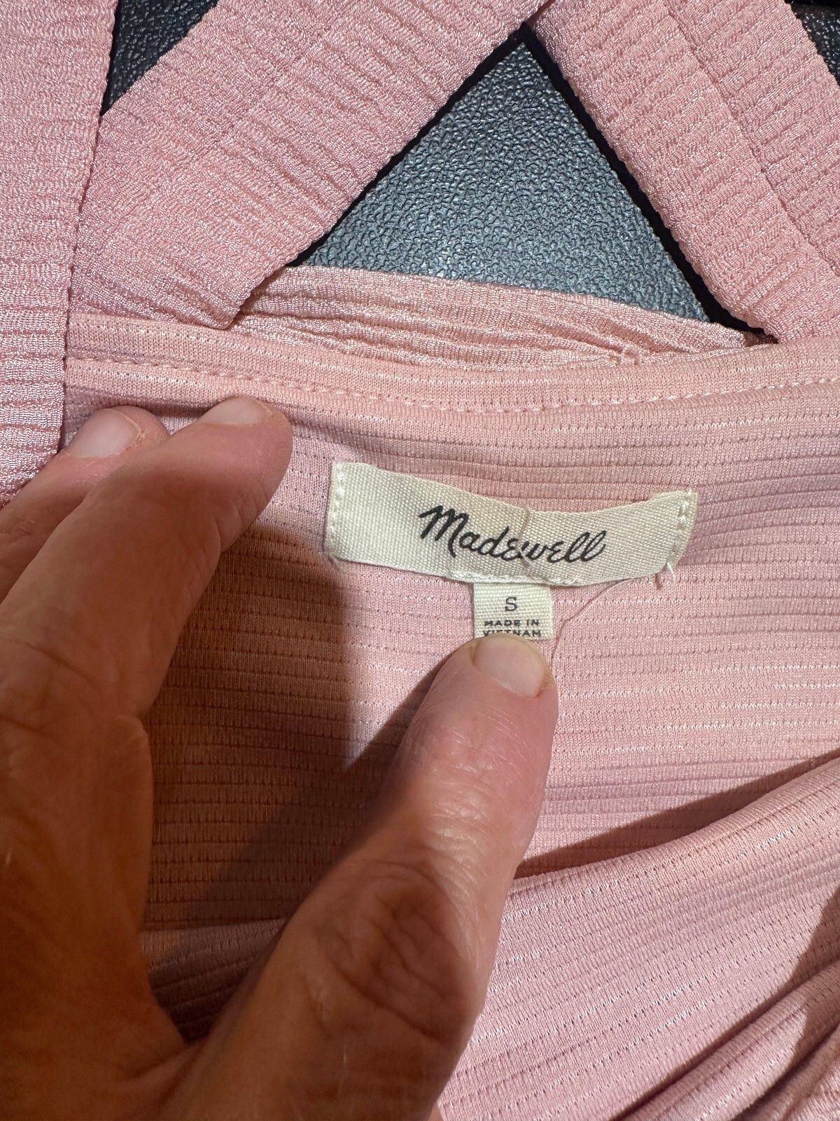 Madewell Texture & Thread Pink Tiered Tank Top S